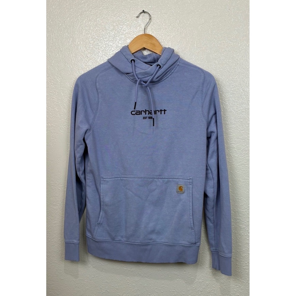 Carhartt Force Womens Relaxed Fit Hoodie Periwinkle Blue TS5569-W Size S 4-6
